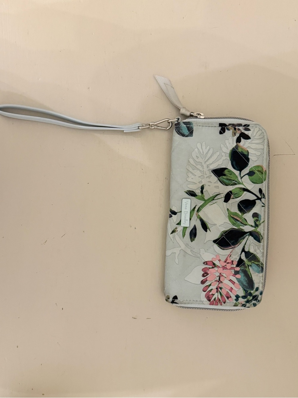 Vera Bradley Seawater Blooms RFID Accordion Wristlet Wallet Clutch